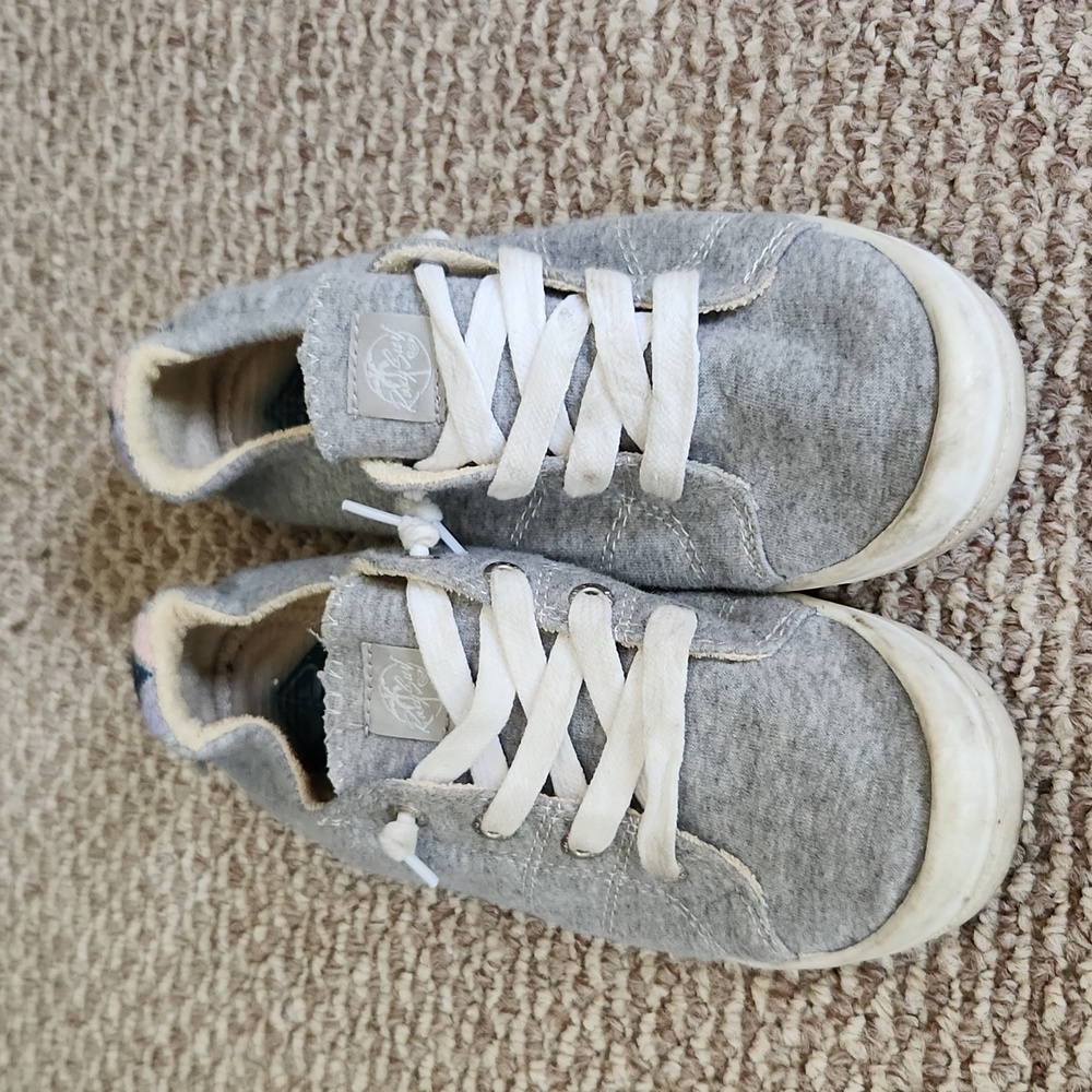 Casual Gray Women's Lace-Up Sneakers